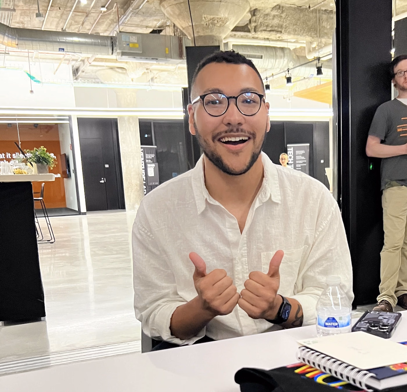 CJ designing during the 30-minute competition at UC Innovation Hub