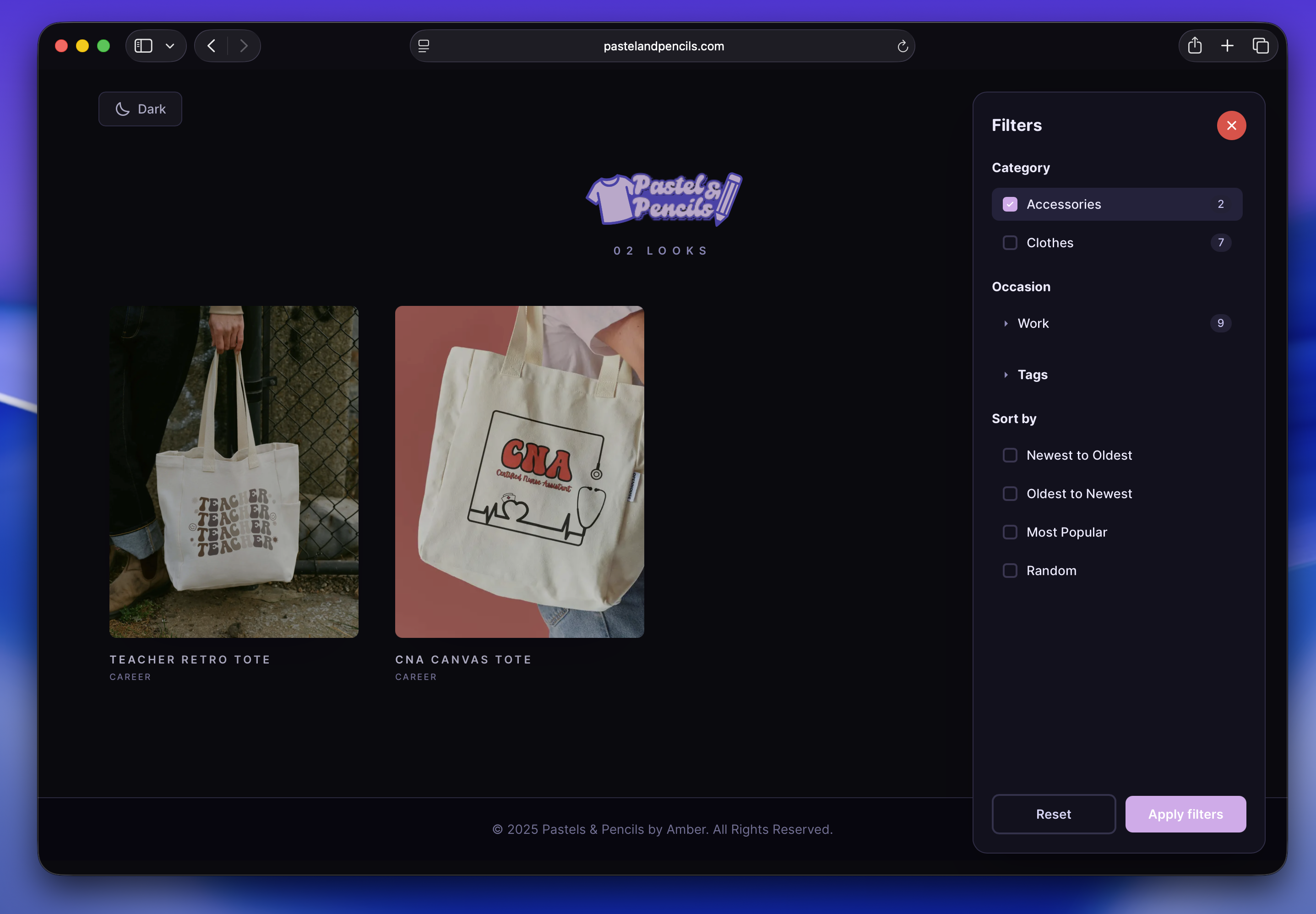 Advanced Filtering Interface